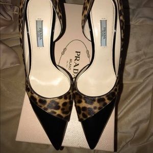 Prada Leopard D’ Orsay pumps